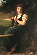 The Knitting Woman Adolphe Bouguereau